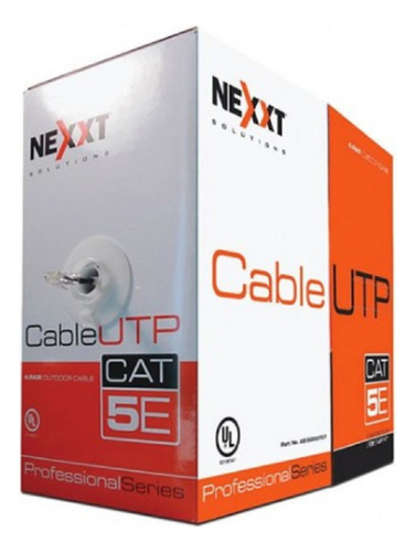 Cable De Red Utp Cat 5e Nexxt 100% Cobre 100 Metros 4 Pares