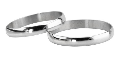 Imagen 2 de 9 de Alianzas Con Anillo Solitario Plata Compromiso Matrimonio