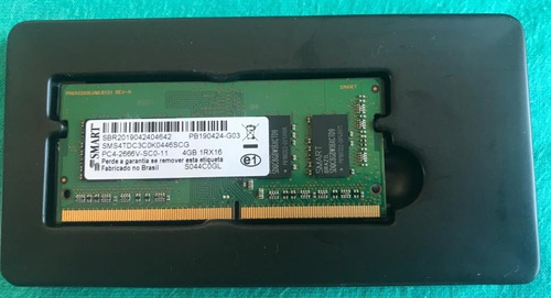 Imagem 1 de 2 de Memória Ram 4gb Ddr4 2666mhz Para Notebook - Smart