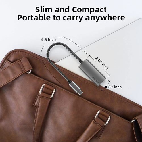 Adaptador Usb-c A Ethernet Walnew Gigabit Para Mac, Dell, Sa