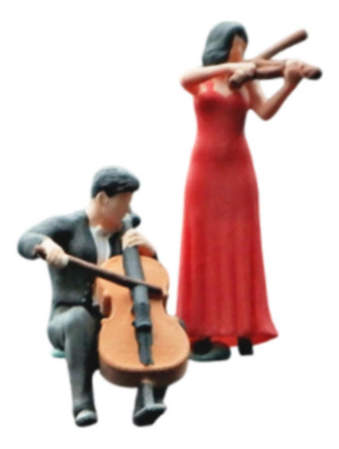 2 Figuras De Músico A Escala 1/64, Mini Figuras De