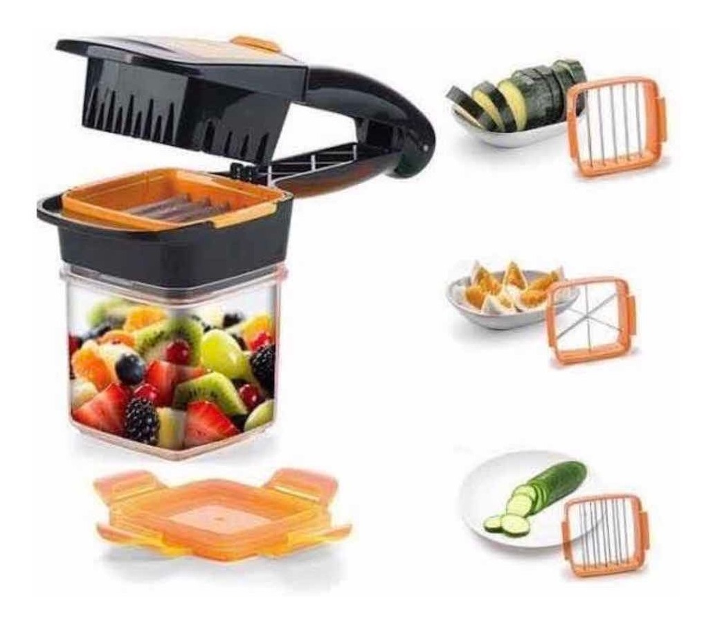 Cortador De Frutas Y Verduras Cortador Rallador De Frutas Verduras Con Recipiente 7 En 1 | Mercado Libre