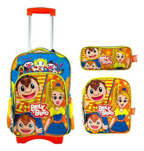 Mochila De Carrito Lonchera Y Lapicera Bely Y Beto Original