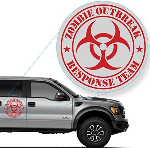 Calcomanía Con Leyenda Zombie Outbreak Response Team, Para V