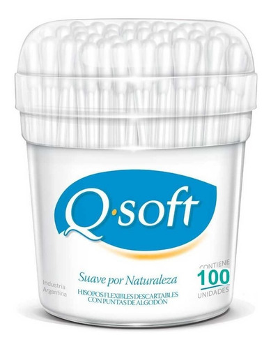 Q-soft Hisopos Pote X100 Unidades 