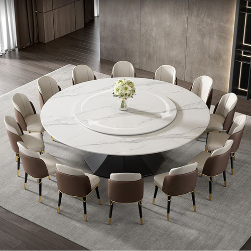 Mesa Redonda Con Base Giratoria, Mesa De Comedor Con Soporte