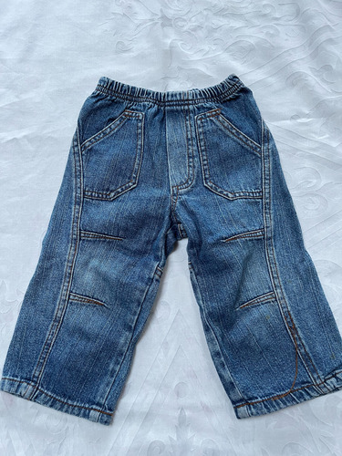 Pantalón Jean Azul Con Bolsillo Bebe 2 Años Usado
