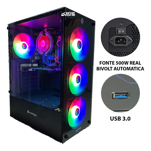 Pc Gamer Horizon I Intel I5 8gb, Ssd 960gb, Placa Vídeo 2gb