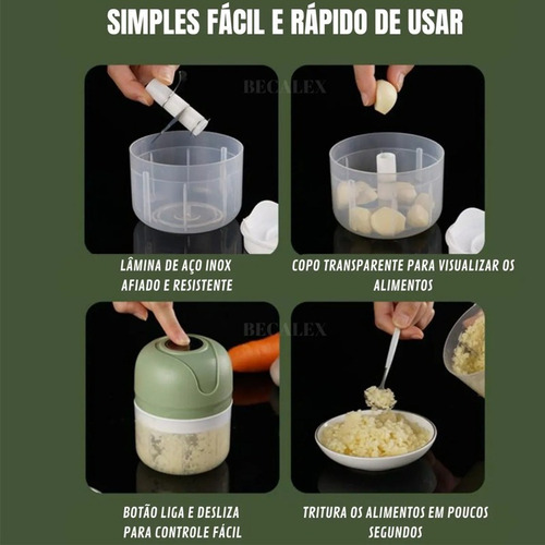 T Trituradora Eléctrica Mini Procesadora De Alimentos Usb