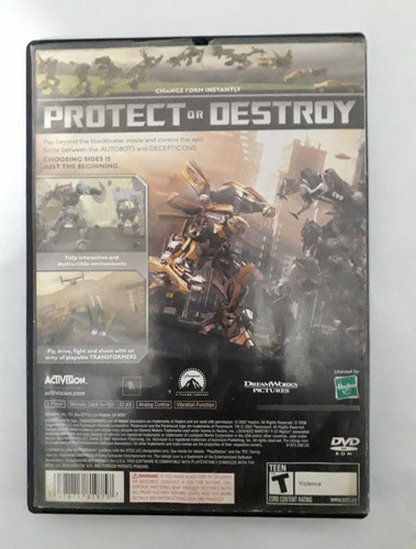 Transformers The Game Playstation 2 (usado) (Usado)