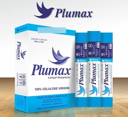 Imagem 1 de 1 de Papel Lençol Descartável P/ Maca 50x50 C/ 10 Rolos Plumax