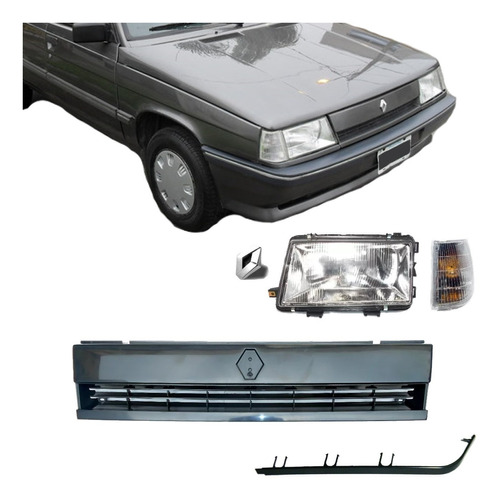 Kit Renault 9 11 Optica +  Giro + Parrilla + Rombo + Moldura