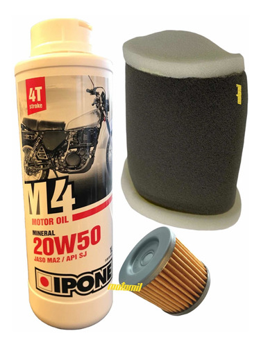 Kit Service Suzuki Gn En 125 Filtro Aire Aceite Ipone 20w50