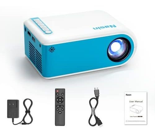 Mini Proyector Nasin 1080p 170'' Hdmi Usb Portatil -blanco