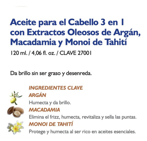 Oleo Terramar 120ml 3 En 1 Con Extractos Oleosos De Argán