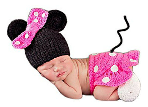 Bebe - Pinbo Newbron Baby Photo Photography Prop Crochet Kni