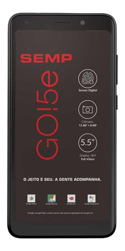 Semp GO! 5e Dual SIM 16 GB preto 1 GB RAM