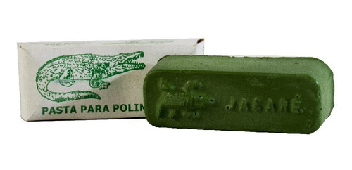 Pasta Barra De Polir Abrasiva Jacaré Verde Cromo