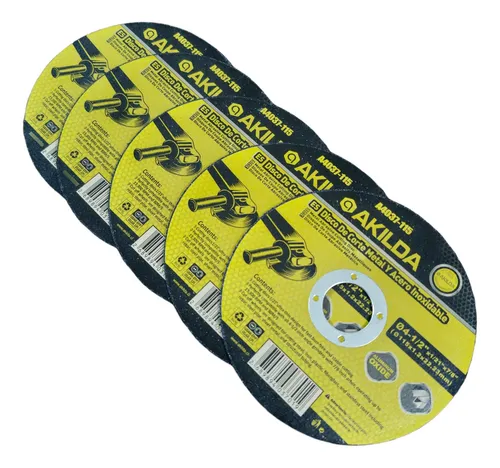 Pack 25und Disco Corte 4 1/2 X 1.0mm Color Amarillo