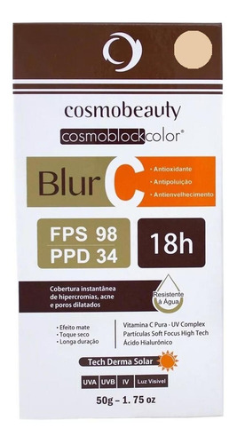Blur C Vitamina C Bege Médio Fps98 Cosmobeauty 50g