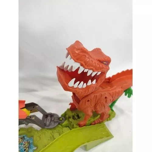 Pista Hotwheels T-rex Dinossauro Take Down Demolidor C/ Som