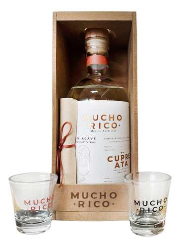 Set Mezcal Artesanal Joven Cupreata Mucho Rico 700ml