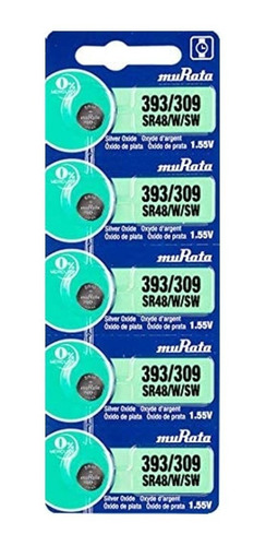 Pila Reloj Murata/sony 393 Sr48w 1.55v Pack X 5