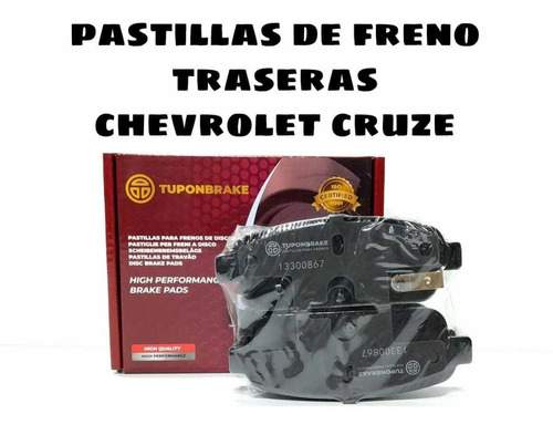Pastillas De Frenos Traseras Chevrolet Cruze 1.8 2011 2015