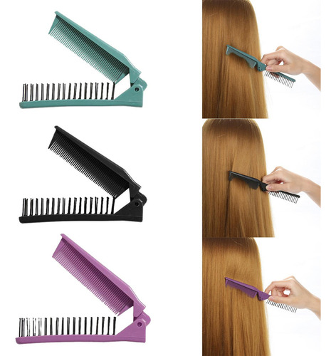 3 Uds Peine De Pelo Plegable Cepillo De Pelo Mini Peine De