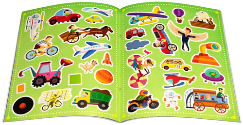 Aprende con Calcomanías: 100 Datos Interesantes Acerca del Trasporte.: Libro Interactivo con calcomanías : 100 Datos Interesantes acerca del transporte, de Varios. Editorial Jo Dupre Bvba (Yoyo Books), tapa blanda en español, 2022