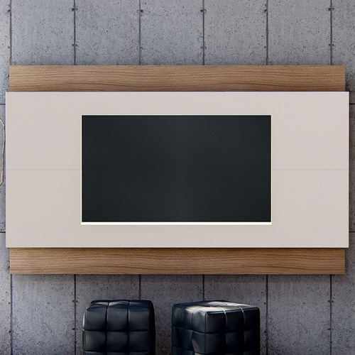 Painel Para Tv Até 65 Polegadas Expand Ii Off White E Noce Cor Bege