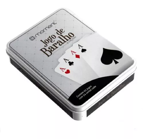 Jogo de Baralho com 2 Jogos de 54 Cartas Cada 5,7x8,7cm - Moment