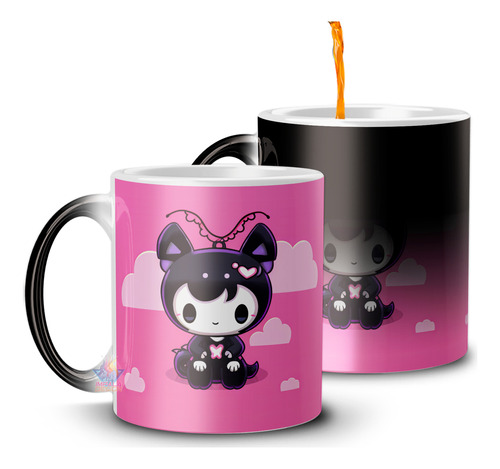 Taza Magica Kuromi My Melody Hello Kitty Personaje Punk M1