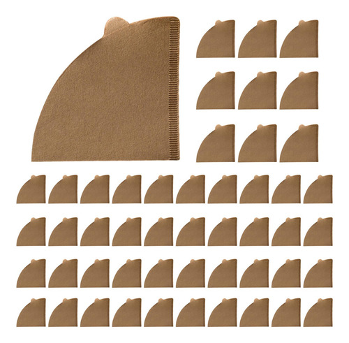2 X 50 Unidades De Filtros De Papel Natural Marrón V01