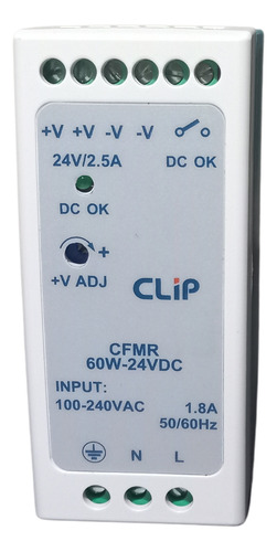 Fonte Chaveada Cfmr 60w - 24vdc - Clip Imput 100-240vac 1.8a