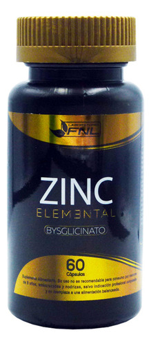 Zinc Elemental Bysglicinato X 60 Cáps Fnl