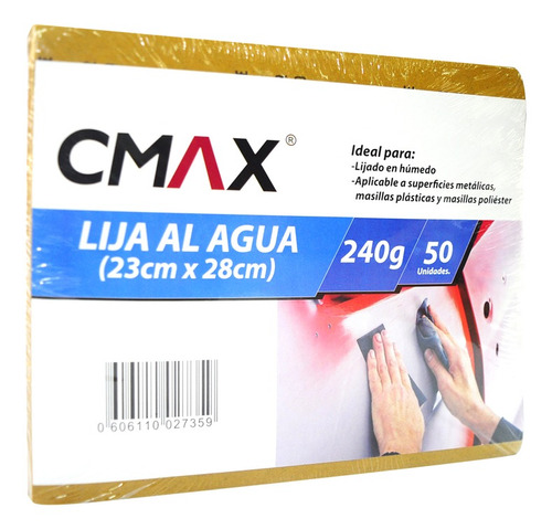 Lija Al Agua Cmax 23cm X 28cm 50 Unidades