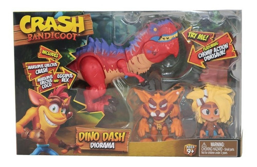 Diorama Crash Bandicoot - Set Dino Dash + Crash Y Coco 2.5 