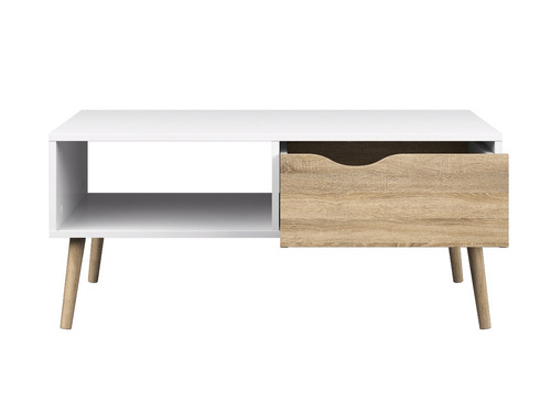 Mesa Para Tv Mod. Oslo Color: Roble Sonoma Y Blanco