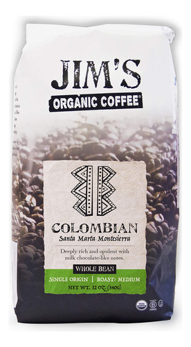 Jim's Organic Coffee Colombian Santa Marta Origen Nico, To