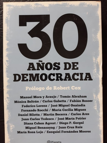  30 Años De Democracia Prologo Cox Planeta 