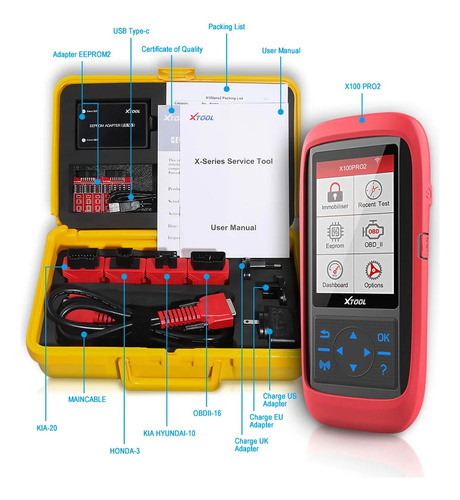 Programador De Llaves Automático Xtool X100 Pro2 Con Adaptad