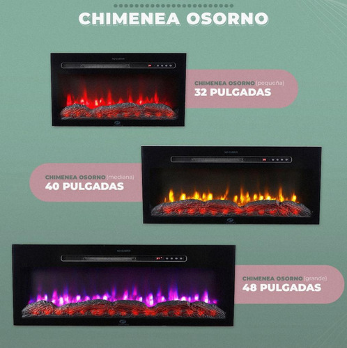 Chimenea Eléctrica Pabst Mod. Osorno 32 1800w Wifi