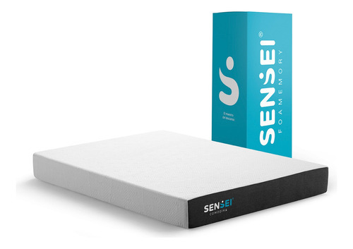 Sensei Colchón Queen Size Memory Foam En Caja | Mod.comodiks Color Blanco