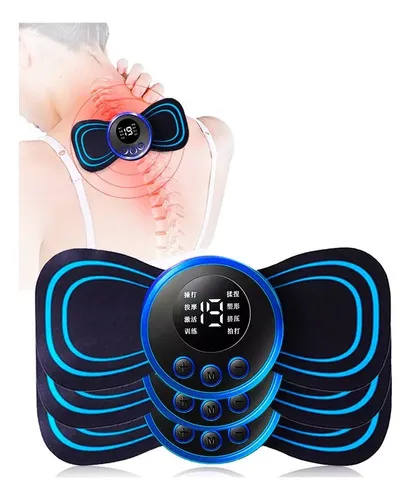 comprar Kit 2 Massageador Portátil Recarregável Dor Pescoço Coluna Cor Preto 110vu002F220v