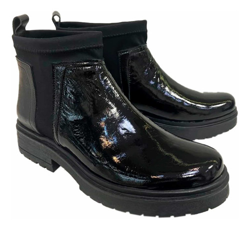 San Crispino Botas De Charol Negro 632