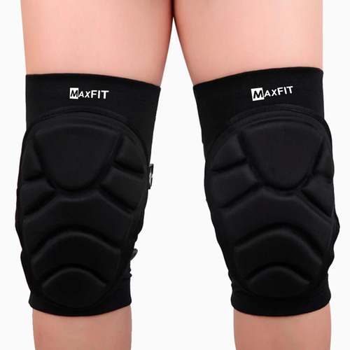 1 Par Rodilleras Deportivas De Proteccion Maxfit Hx920 Color Negro Talla Grande