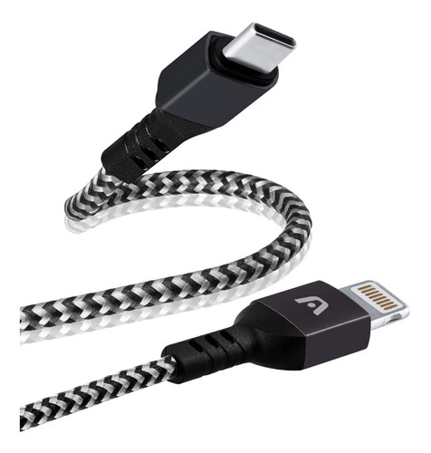 Cable Tipo C A iPhone Nylon Gris Argom Tech 1.8 Metros 