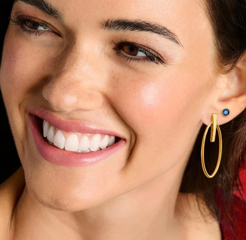 Hermosos Aretes Ésika X 7 Pares Baño Oro 24k Y Plata