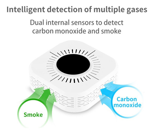 Alarma Sensor 2 En 1   Humo Y De Monóxido De Carbono Co